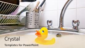  Presentation with rubber duck - Audience pleasing slides consisting of rubber duck in kitchen sink backdrop and a yellow colored foreground