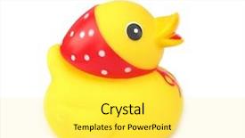  Presentation with rubber duck - Slides with rubber duck with red and white scarf background and a yellow colored foreground