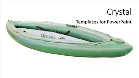  Presentation with kayak - Cool new presentation with rubber kayak under the white background backdrop and a white colored foreground