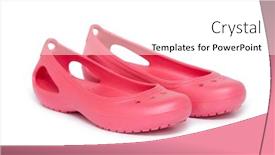  Presentation with rubber - PPT theme having rubber sandals isolated on the white background background and a white colored foreground