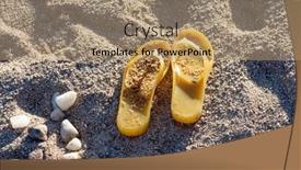  Presentation with rubber - Presentation with rubber-slates-on-the-sand background and a coral colored foreground