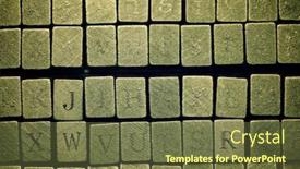  Presentation with stamps - Theme enhanced with rubber stamps close up background and a tawny brown colored foreground