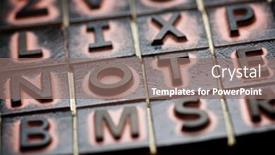  Presentation with stamps - Amazing presentation theme having rubber-stamps-creating-the-word backdrop and a coral colored foreground