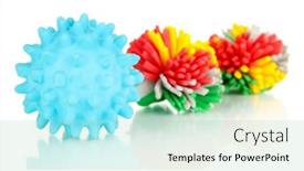  Presentation with pets - Audience pleasing slides consisting of rubber toys for pets isolated on white backdrop and a mint green colored foreground