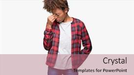  Presentation with breastfeeding and african american - Beautiful presentation design featuring rubbing nose and eyes feel backdrop and a  colored foreground