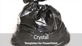  Presentation with bag - Presentation having rubbish bin - garbage bag isolated background and a dark gray colored foreground