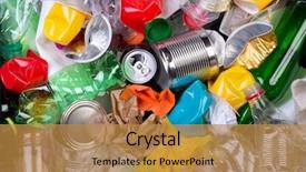  Presentation with recycle - Cool new presentation theme with rubbish that can be recycled backdrop and a gold colored foreground