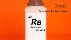  Presentation with laboratory chemical - PPT theme consisting of rubidium-rb-chemical-element background and a gold colored foreground
