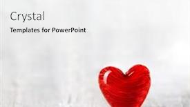  Presentation with ruby red - PPT theme consisting of ruby-red-valentines-day-heart background and a white colored foreground