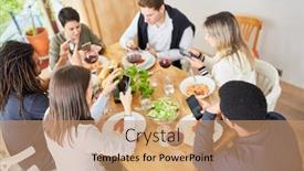  Presentation with smartphones - Slide set consisting of rude-friends-all-look background and a coral colored foreground