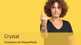  Presentation with middle ages - Presentation theme consisting of rudeness - beautiful middle ager senior woman background and a  colored foreground