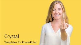  Presentation with elegant - Presentation with rudeness - beautiful young elegant woman background and a yellow colored foreground