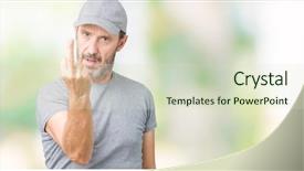  Presentation with age in place - Beautiful theme featuring rudeness - handsome middle age hoary senior backdrop and a soft green colored foreground