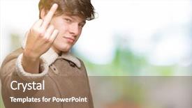  Presentation with winter - Colorful presentation theme enhanced with rudeness - young handsome man wearing winter backdrop and a  colored foreground