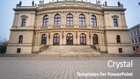  Presentation with art gallery - Cool new slides with rudolfinum music hall and art backdrop and a gray colored foreground