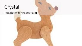  Presentation with nose - Presentation featuring rudolph the red nose reindeer from wood background and a white colored foreground