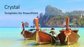  Presentation with hang - PPT theme with hang yao in phuket thailand background and a light blue colored foreground