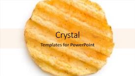  Presentation with potato chips - PPT layouts featuring ruffle - crinkle cut potato chips isolated background and a yellow colored foreground