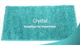  Presentation with carpet - Beautiful slides featuring rug - blue carpet isolated on white backdrop and a teal colored foreground