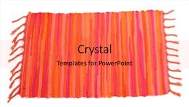  Presentation with carpet - Amazing PPT theme having rug - color carpet isolated on white backdrop and a red colored foreground