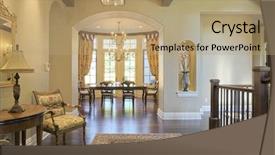  Presentation with persian rug - Colorful theme enhanced with rug and view to dining backdrop and a coral colored foreground