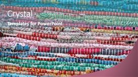  Presentation with colorful - Presentation design with rug-stripes-natural-colorful-background background and a teal colored foreground