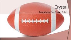  Presentation with rugby - Slide deck enhanced with rugby ball isolated on white background and a coral colored foreground