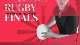  Presentation with ball sports - Slide set featuring rugby-finals-text-in-white background and a red colored foreground