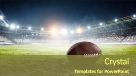  Presentation with rugby - Beautiful presentation theme featuring rugby game concept mixed media backdrop and a tawny brown colored foreground