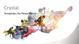  Presentation with rugby - Cool new presentation design with rugby game concept mixed media backdrop and a white colored foreground