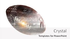  Presentation with rugby - Slide set featuring rugby-game-concept-mixed-media background and a light gray colored foreground