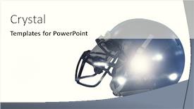  Presentation with rugby - Audience pleasing slide deck consisting of rugby-helmet-on-white-mixed backdrop and a white colored foreground