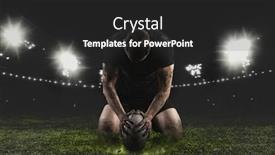  Presentation with rugby - Cool new slides with rugby-player-in-action backdrop and a dark gray colored foreground