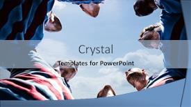  Presentation with rugby players - PPT theme with rugby-players-against-blue-sky background and a light blue colored foreground