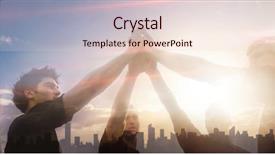  Presentation with rugby players - Slides enhanced with rugby players standing together background and a lemonade colored foreground