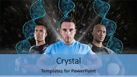  Presentation with rugby players - PPT layouts having rugby players with blue dna background and a teal colored foreground