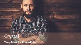  Presentation with rural - Amazing slide set having rugged - handsome man wearing checkered shirt backdrop and a violet colored foreground