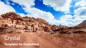  Presentation with petra jordan - PPT layouts having rugged - petra jordan background and a coral colored foreground