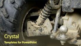  Presentation with suspension - Colorful slide deck enhanced with rugged cross - dirty muddy suspension of n backdrop and a tawny brown colored foreground