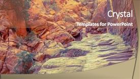  Presentation with petra jordan - PPT theme having rugged cross - hiking trail through petra jordan background and a coral colored foreground