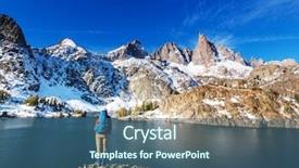  Presentation with nevada - Slides enhanced with rugged cross - man with hiking equipment walking background and a  colored foreground