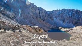  Presentation with equipment - PPT theme with rugged cross - man with hiking equipment walking background and a gray colored foreground