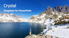  Presentation with couples hiking the mountains - Audience pleasing slide set consisting of rugged cross - man with hiking equipment walking backdrop and a  colored foreground