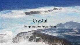  Presentation with art seascape nature sea - PPT layouts featuring rugged seascape in la gomera background and a light blue colored foreground