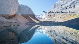  Presentation with serene - Slide set consisting of rugged terrain - beautiful serene lake in fanns background and a light blue colored foreground