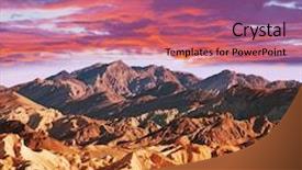  Presentation with death - Beautiful theme featuring rugged terrain - death valley backdrop and a coral colored foreground