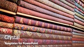  Presentation with stack - Amazing presentation theme having rugs and textiles stack backdrop and a tawny brown colored foreground