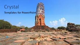  Presentation with thailand - Amazing PPT layouts having tomb raider - ruin of old temple backdrop and a light blue colored foreground