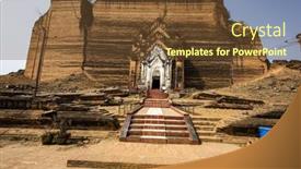  Presentation with world bank - Presentation theme enhanced with ruined-and-unfinished-mingun-pahtodawgyi background and a tawny brown colored foreground