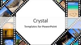  Presentation with film - Amazing theme having snow ruins - film with travel photos backdrop and a  colored foreground